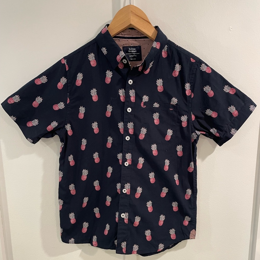 Pineapple button up polo